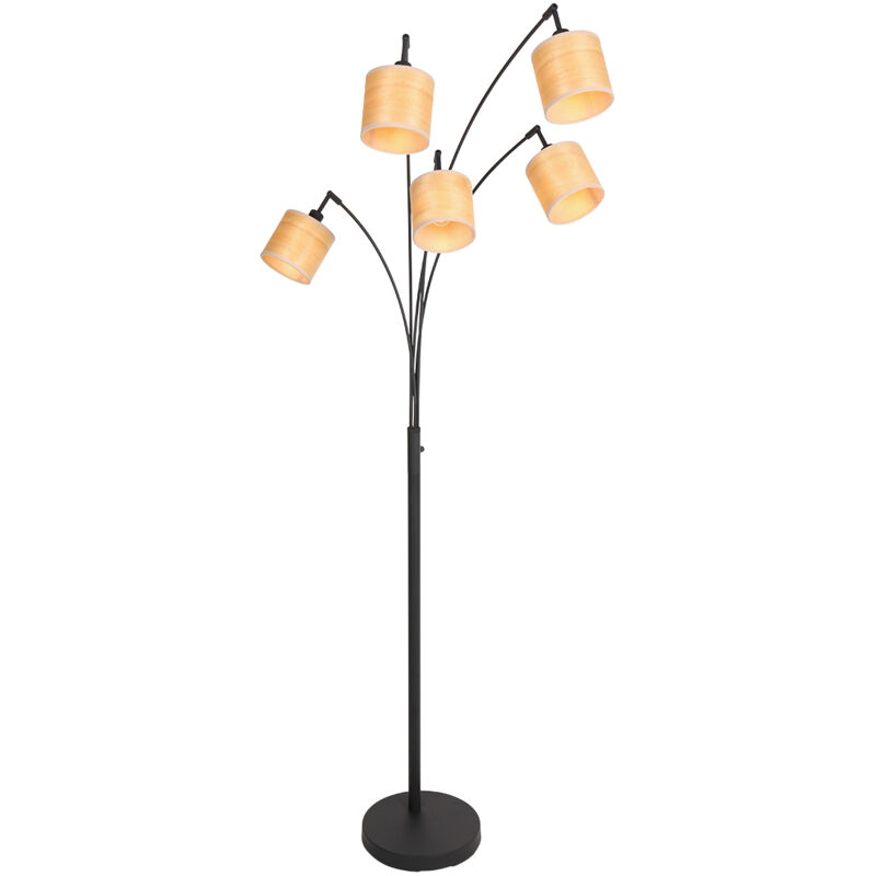 foto del prodotto mexlite lampada da terra bambus nero bamb lampada ad