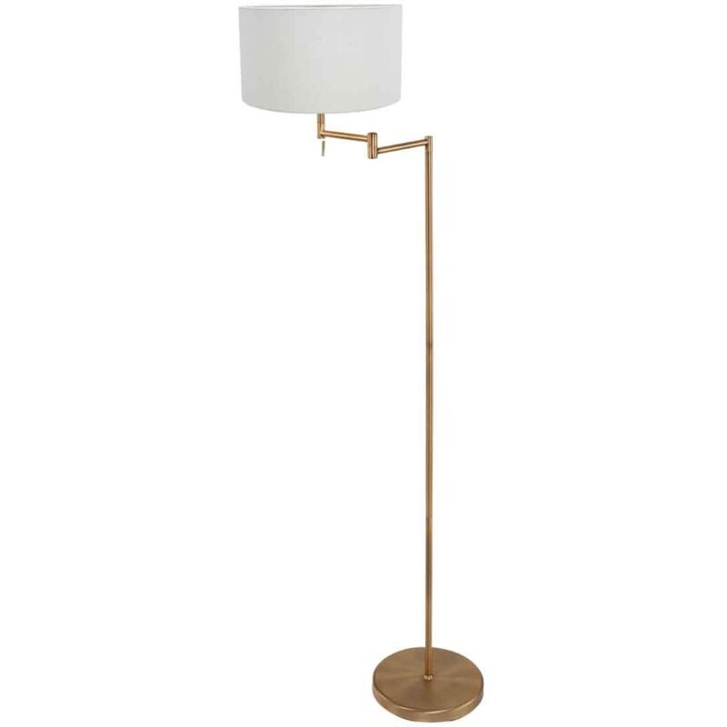 foto del prodotto mexlite lampada da terra bella bronzo lino metallo 