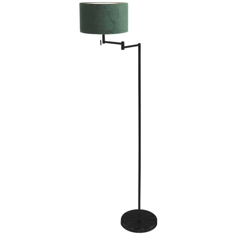 foto del prodotto mexlite lampada da terra bella nero metallo velluto 