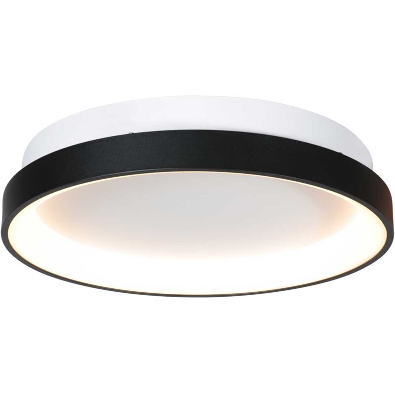 foto del prodotto mexlite plafoniera circolare nero plastica metallo 