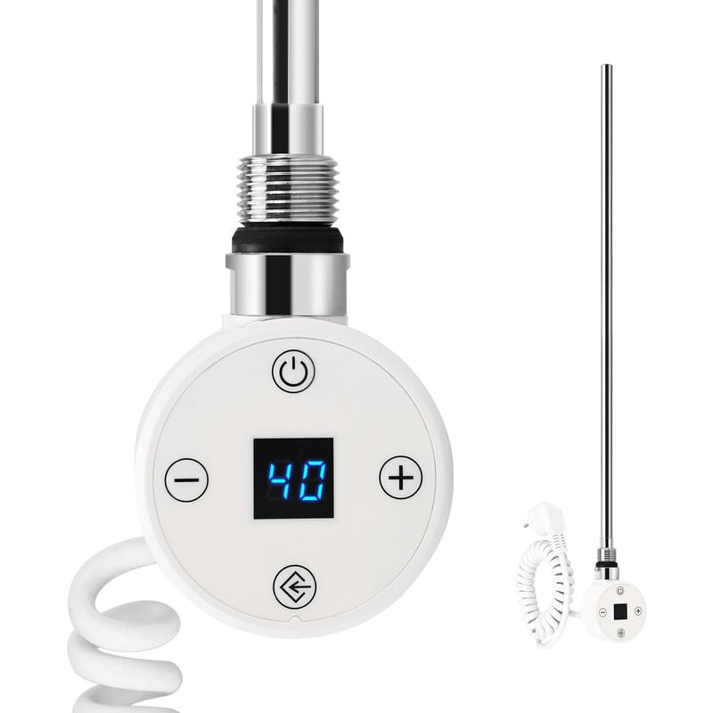 foto del prodotto meykoers kit bianco resistenze elettrica per radiatore, 600 watt elettrico temperatura regolatore per termoarredo