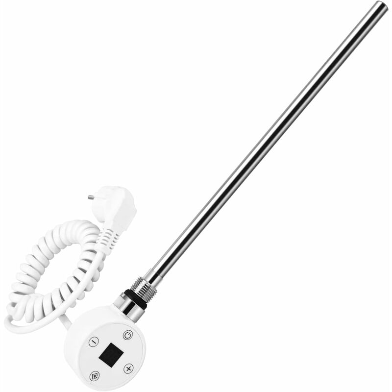 foto del prodotto meykoers resistenza elettrica per radiatore, 900 watt bianco elemento riscaldante termostato regolatore per scaldasalviette termoarredo