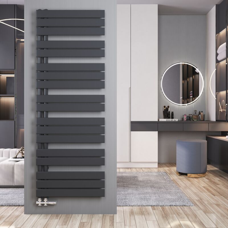 foto del prodotto meykoers scaldasalviette acqua calda antracite termoarredo 1662x600mm radiatore connessione laterale, 399 w