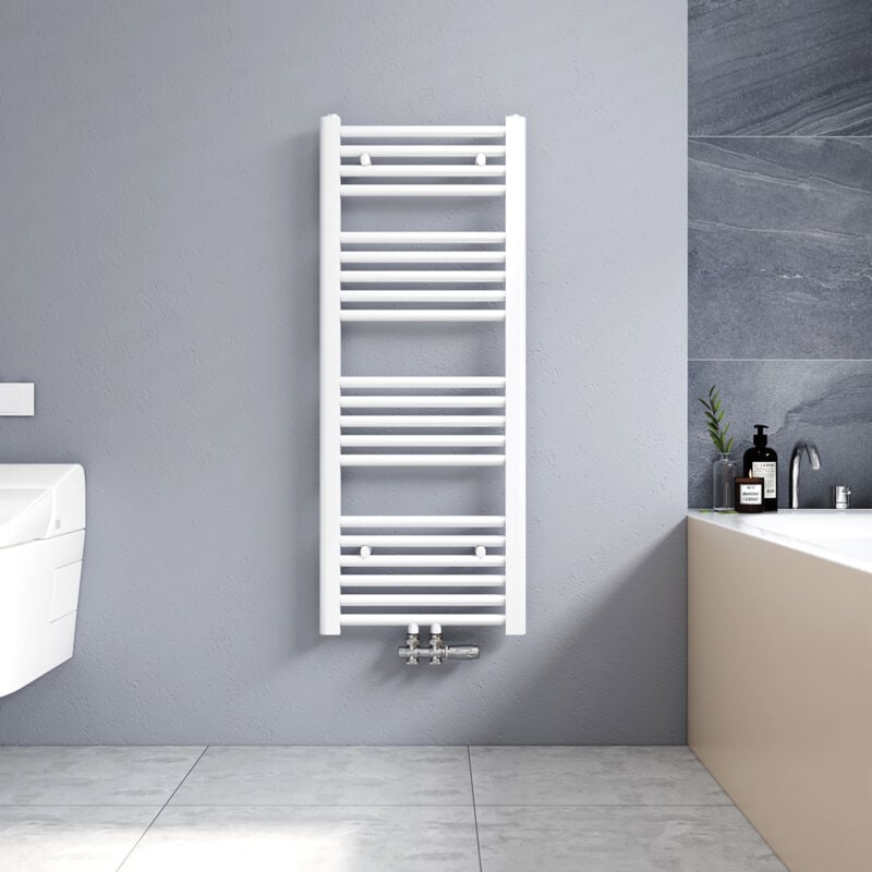 foto del prodotto meykoers termoarredo scaldasalviette bianco 1000x400mm verticale scaldasalviette radiatore acqua calda connessione centrale