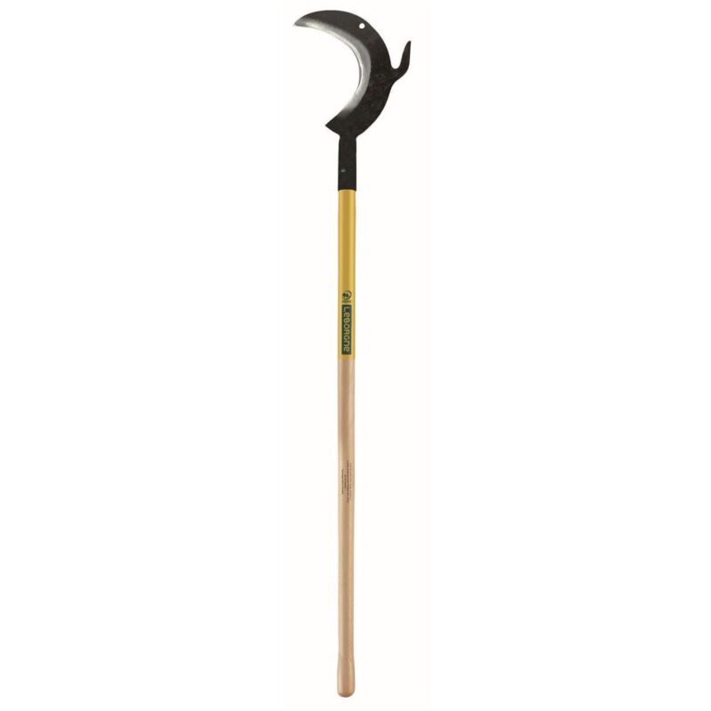 foto del prodotto mezzaluna uncinata leborgne 24 cm con manico in legno 130 cm