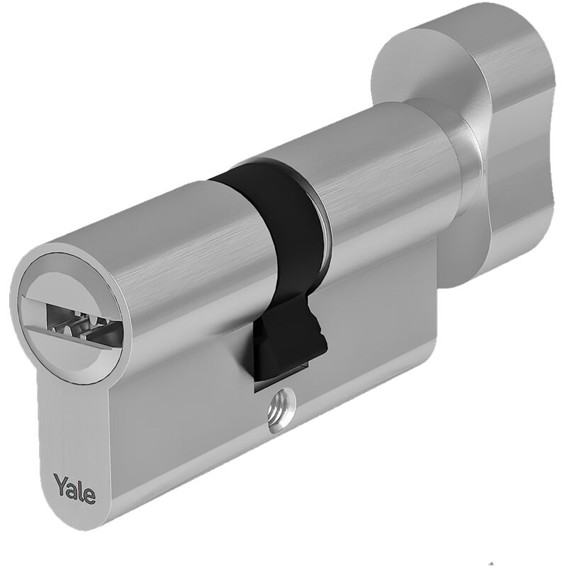 foto del prodotto mezzo cilindro europeo di alta sicurezza per serratura yc102kd511004n1 nichelato, 51 10mm, 4 chiavi yale