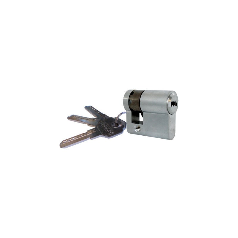 foto del prodotto mezzo cilindro sagomato 2303 ibfm cromo satinato chiavi 3 mm 40 30 10 ka8 1 pz