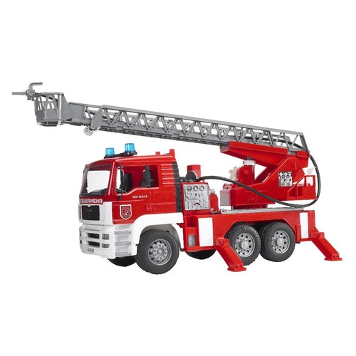 foto del prodotto mezzo primo soccorso bruder 2771 man autopompa pompieri con luci e suo