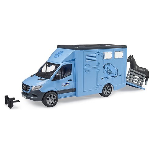 foto del prodotto mezzo stradale bruder 02674 mercedes sprinter furgone con cavallo 1 16