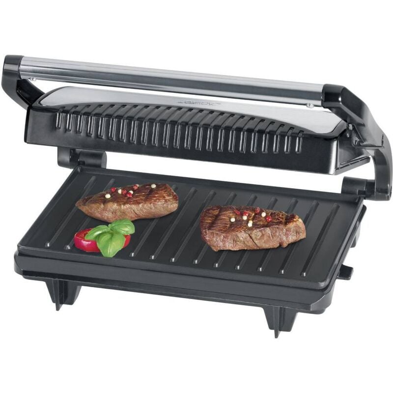 foto del prodotto mg 3519 elettrico griglia a contatto nero, acciaio inox clatronic