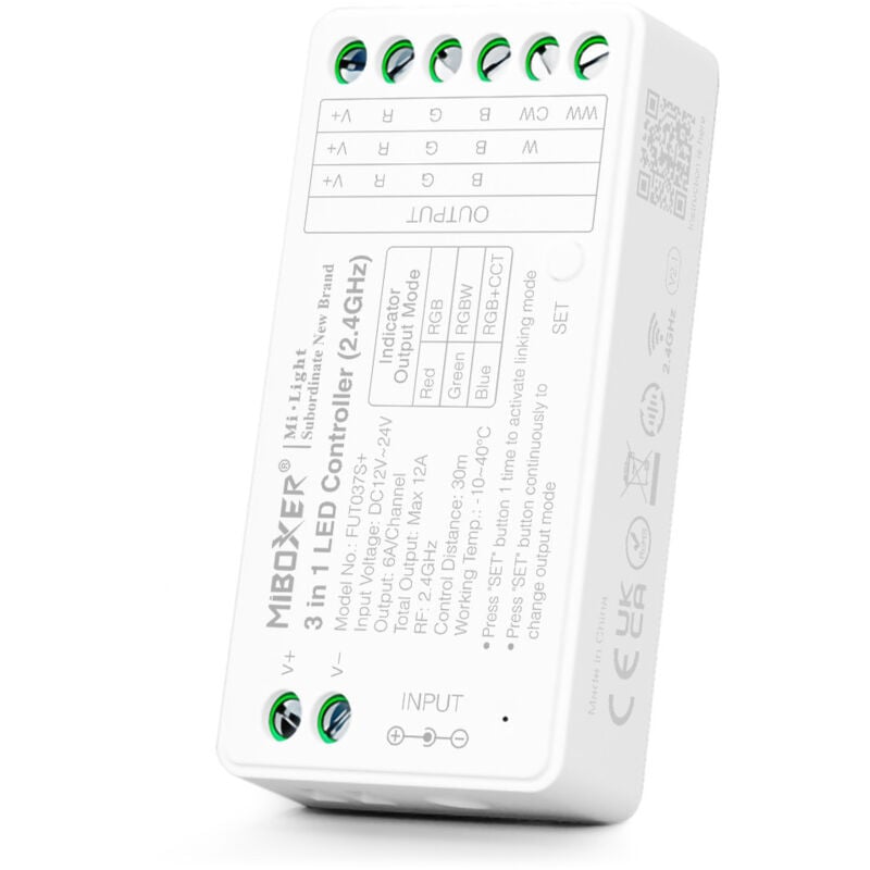 foto del prodotto mi light controller led 3 en 1 dc12 24v 2.4ghz 12a max rgb, rgbw, rgb cct