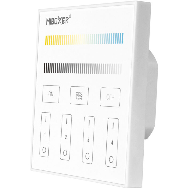 foto del prodotto mi light controllo remoto dmx512 tattile da parete frequenza radio dimmerabile 4 zone bianche cct
