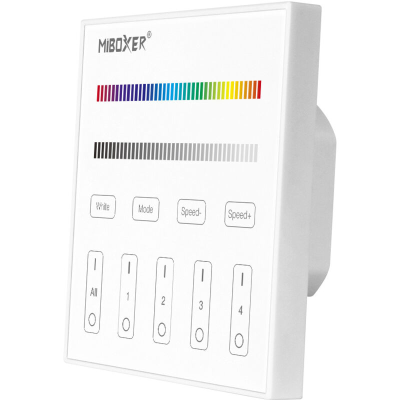 foto del prodotto mi light controllo remoto dmx512 tattile da parete frequenza radio dimmerabile 4 zone bianche rgbw