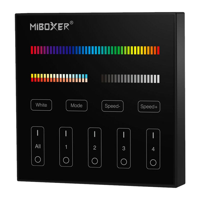 foto del prodotto mi light tactile della parete di controllo remoto radiofrequenza dimmerabile wireless 4 zone nero rgb cct b4b