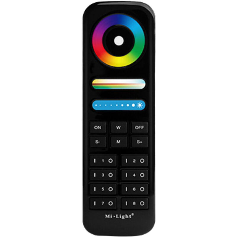 foto del prodotto mi light telecomando led rgb cct 8 zone nero fut089b milight