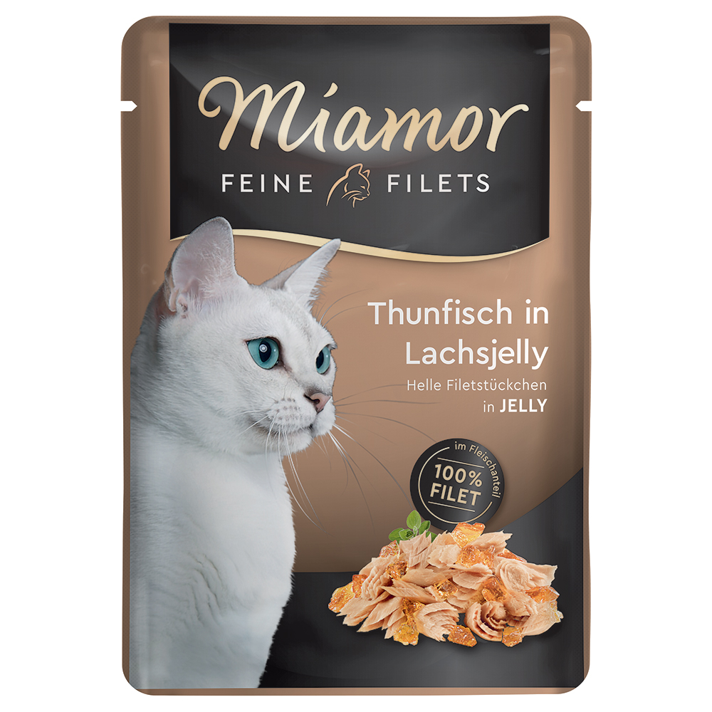 foto del prodotto miamor delicato filetto in gelatina buste 6 x 100 g tonno in gelatina di salmone