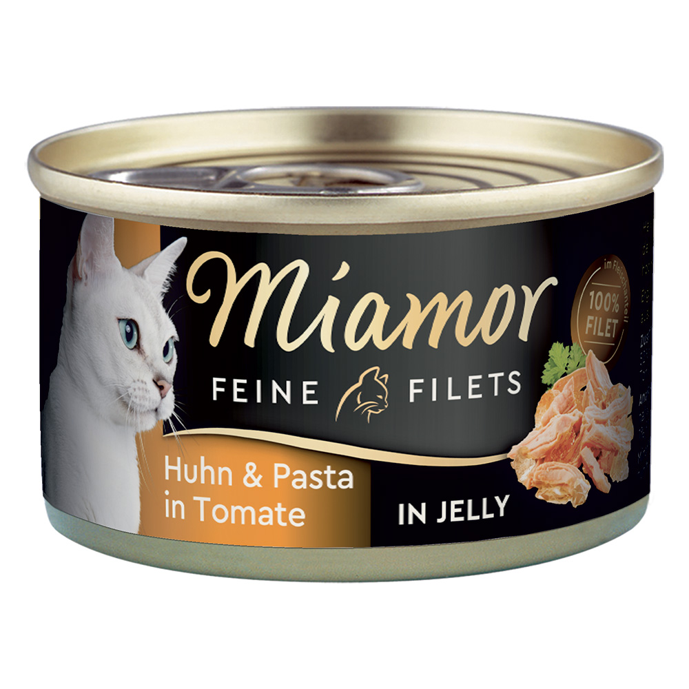 foto del prodotto miamor delicato filetto in gelatina - lattine 6 x 100 g - pollo &amp; pasta
