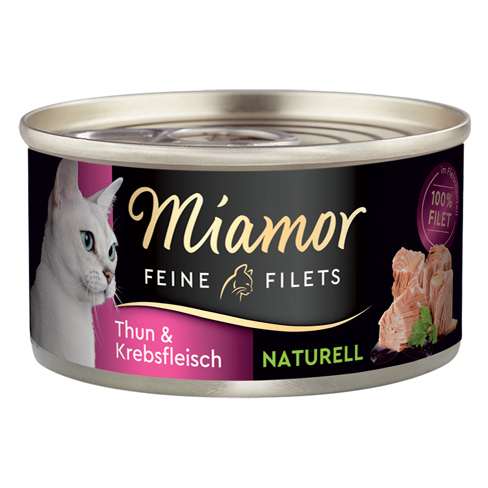 foto del prodotto miamor delicato filetto naturale 24 x 80 g - tonno polpa di granchio