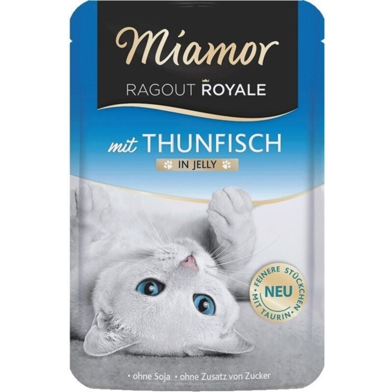foto del prodotto miamor ragout royal tuna in gel 100g - cibo umido per gatti adulti