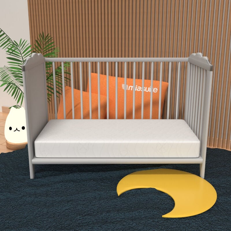 foto del prodotto miasuite materasso 50x120 per culla, alto 20 cm memoryfoam, sfoderabile, rivestimento bayscent pok mon