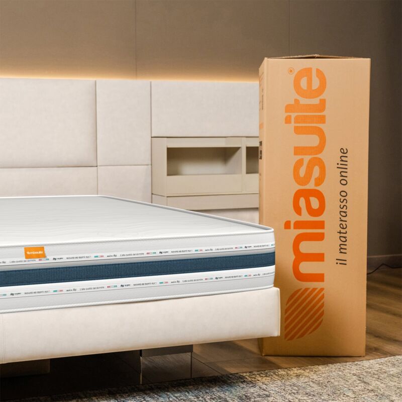 foto del prodotto miasuite materasso 80x200, alto 30 cm singolo, memory, sfoderabile, in bayscent cabrio