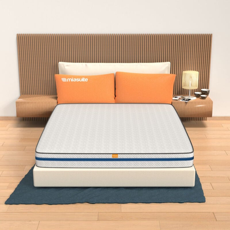 foto del prodotto miasuite materasso matrimoniale 160x195, altezza 22 cm memory foam, antiacaro, anallergico easy