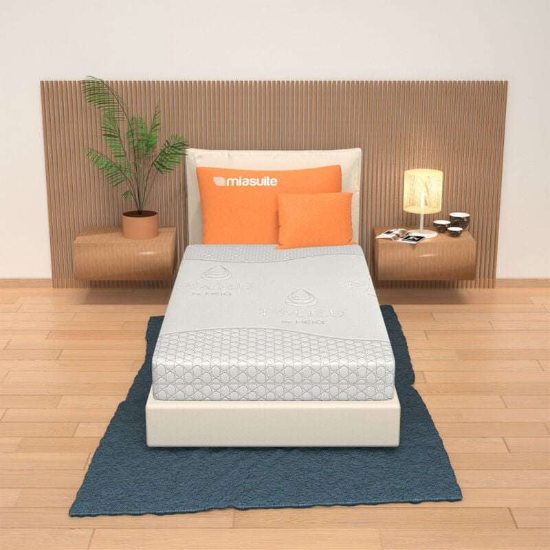 foto del prodotto miasuite materasso memory foam singolo 80x200, alto 21 cm 4 strati, dispositivo medico, rivestimento pure bora