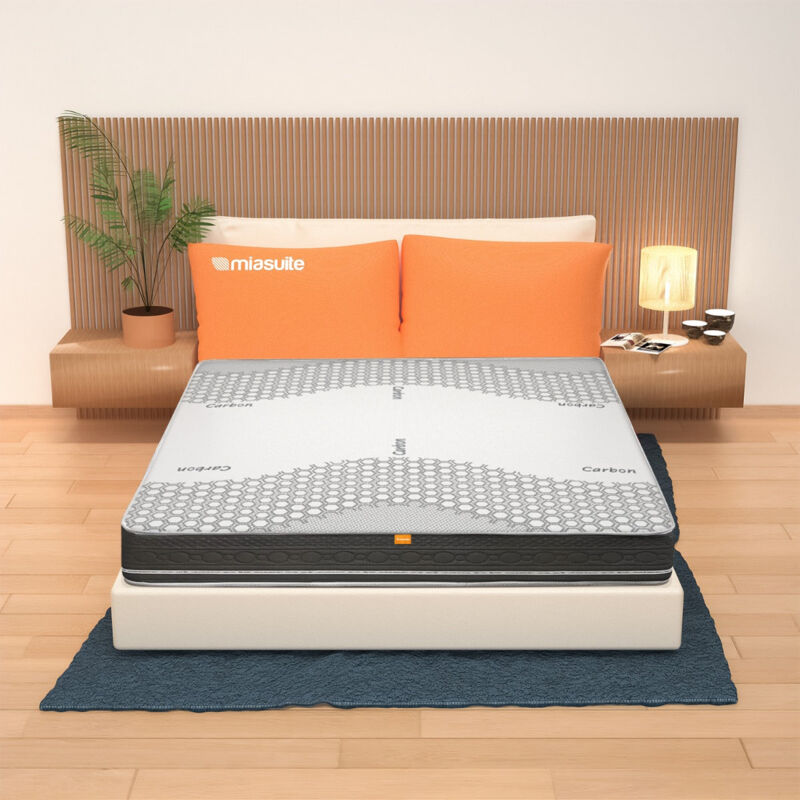 foto del prodotto miasuite materasso molle insacchettate e memory matrimoniale 170x190, alto 25 cm rivestimento carbon. zefiro