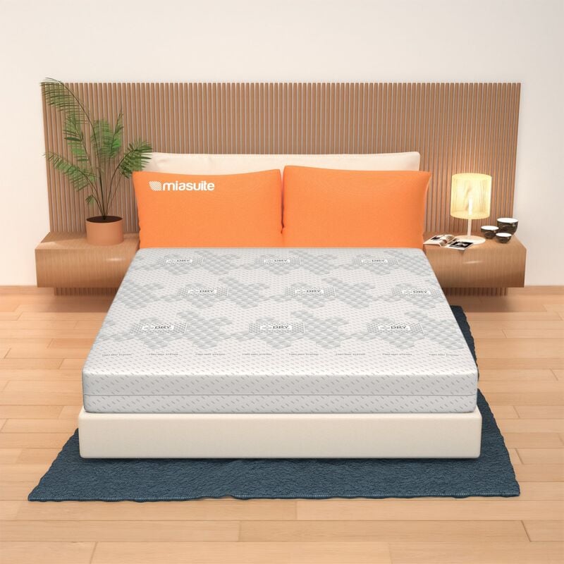 foto del prodotto miasuite materasso sfoderabile matrimoniale 160x195, alto 20 cm indeformabile, a 7 zone differenziate. enduro