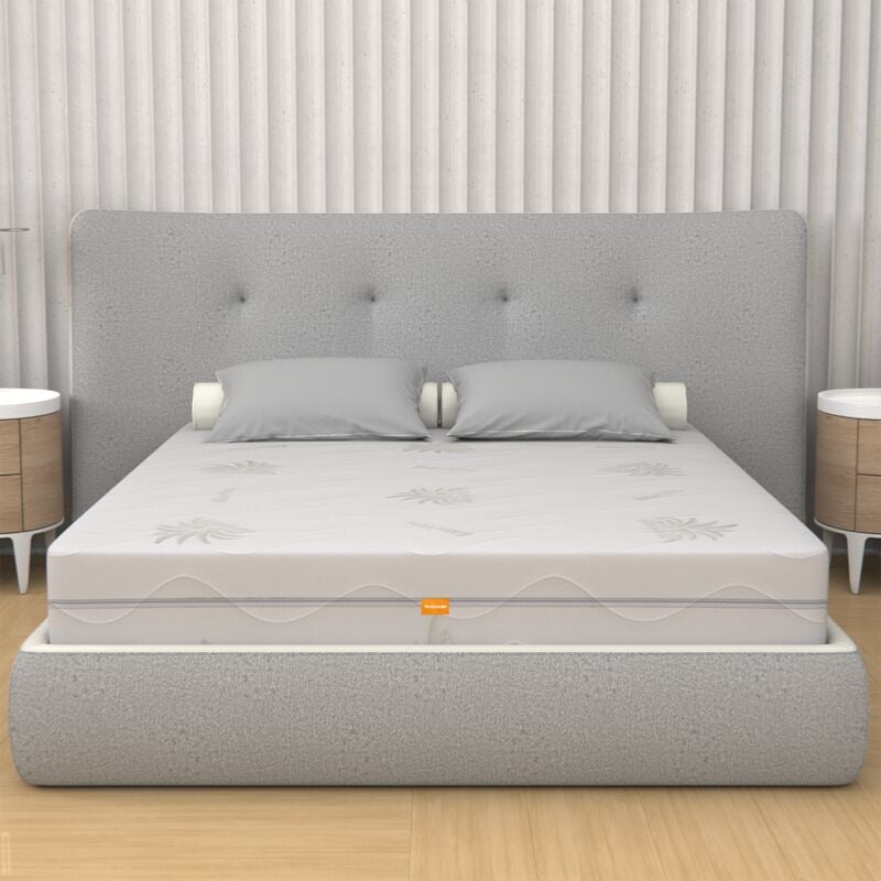 foto del prodotto miasuite materasso singolo 90x190, alto 25 cm memory, sfoderabile, rivestimento aloe vera, premium