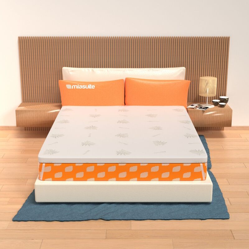 foto del prodotto miasuite topper 160x195 cm per materasso in memoryfoam alto 8 cm, sfoderabile, tessuto aloevera correttore h8