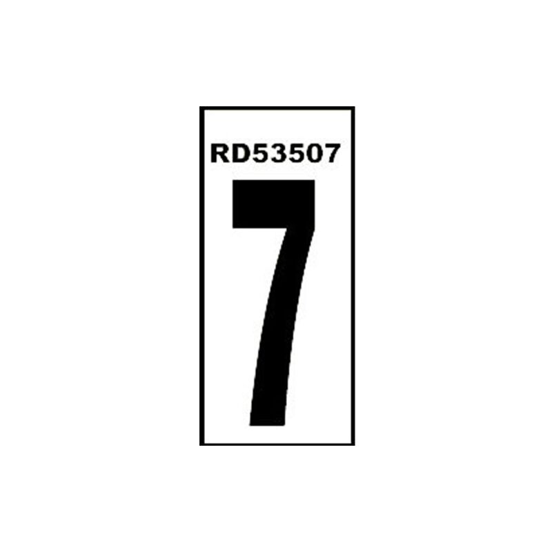 foto del prodotto mibricotienda adesivo normaluz numero 7 4,6x14 pvc glasspack 0,4 rd53507