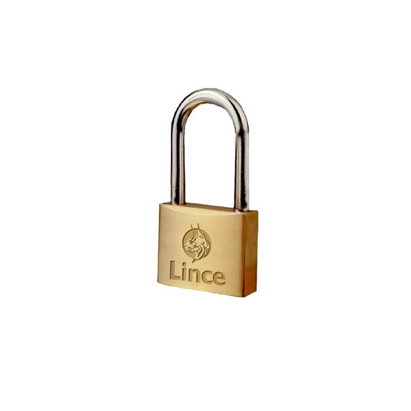 foto del prodotto mibricotienda lucchetto lince in ottone modello 301 40 con chiave uguale