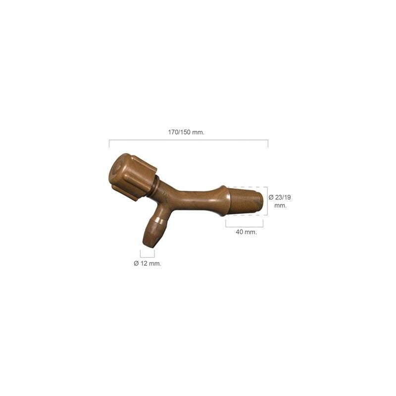 foto del prodotto mibricotienda rubinetto a botte curva in plastica numero 2 cono 1 41 mm