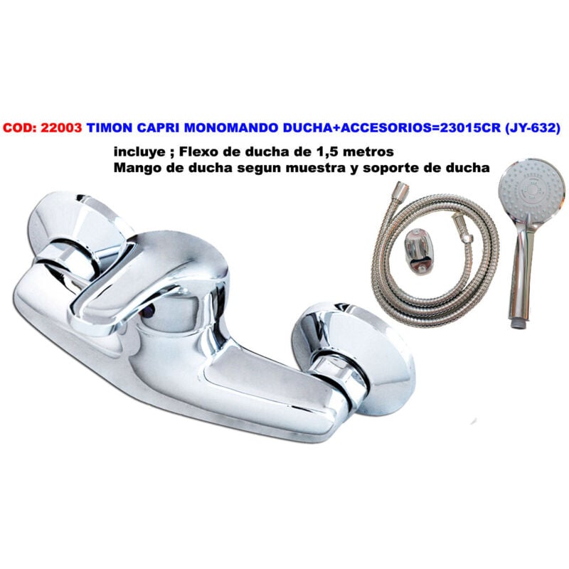 foto del prodotto mibricotienda - rubinetto doccia monocomando pluvia capri 23015cr jy-632 mt8042-11