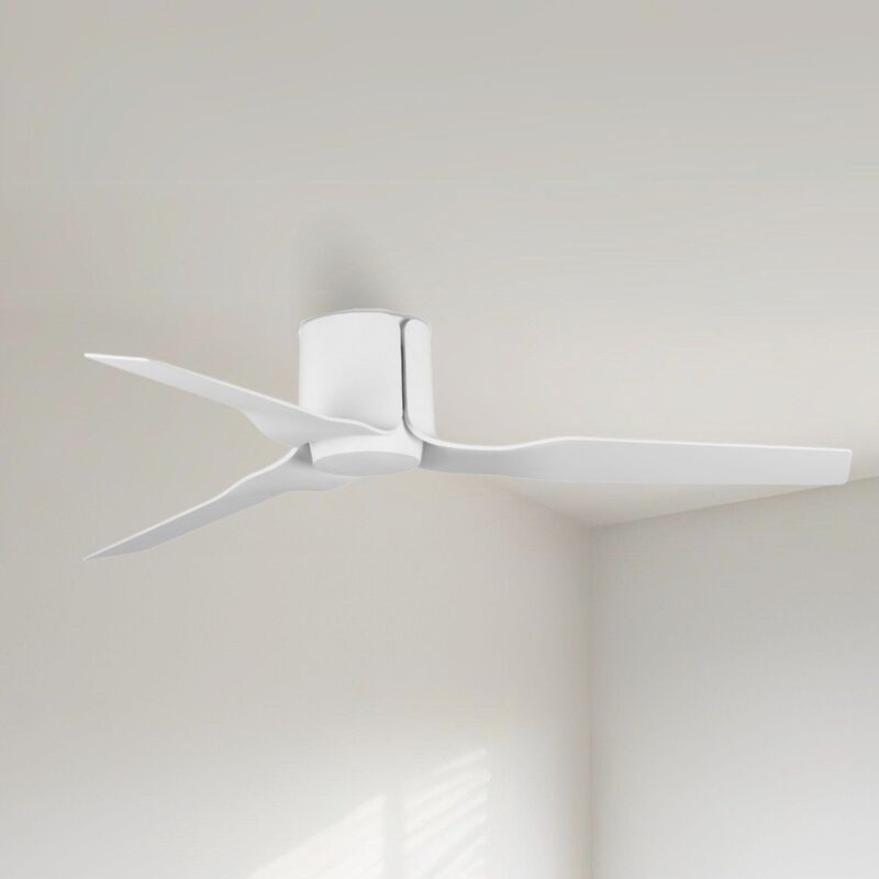 foto del prodotto mica ventilatore da soffitto bianco con luce 132 cm