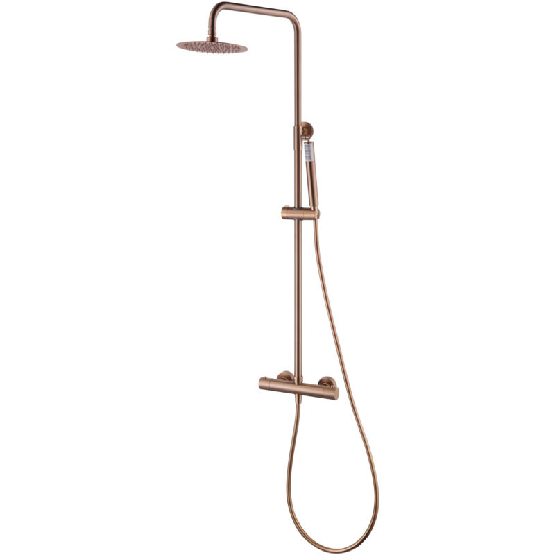 foto del prodotto mice collection colonna doccia termostatica, asta da bagno con rubinetto termostatico in acciaio inossidabile e ottone, rubinetti da bagno in oro