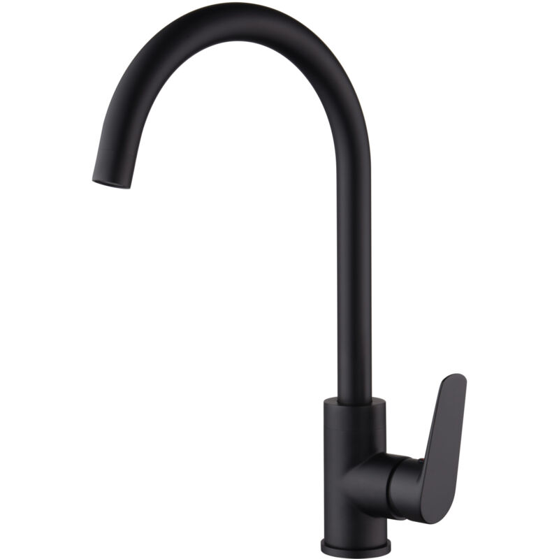 foto del prodotto mice collection mice rubinetti da cucina miscelatore lavello nero opaco