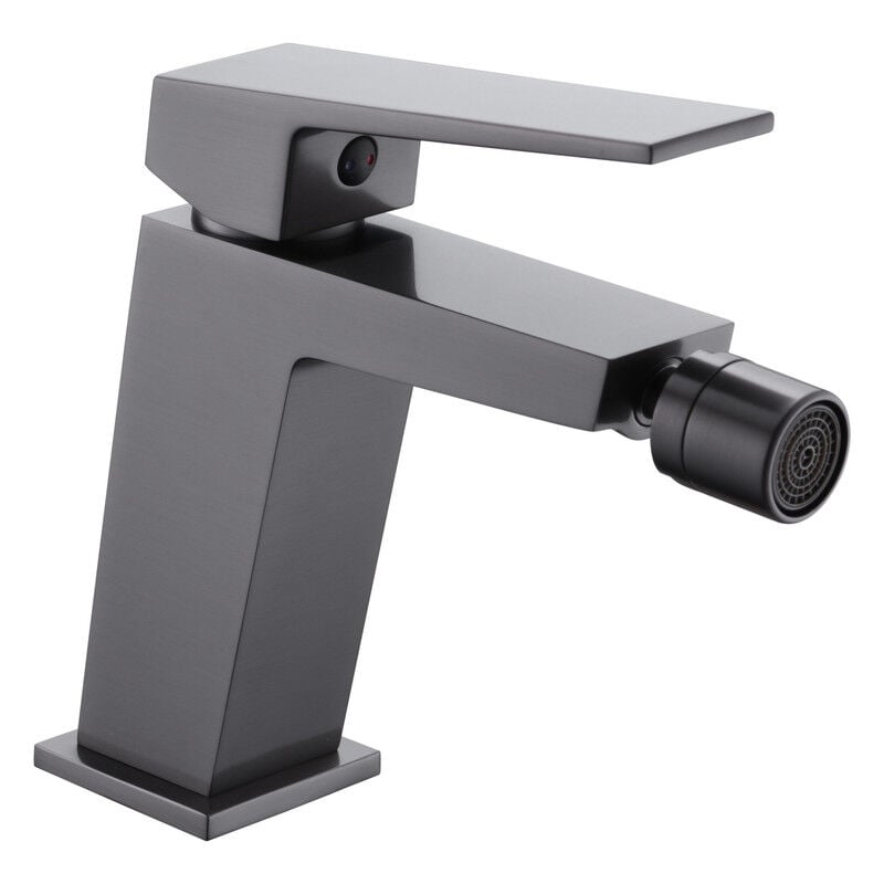 foto del prodotto mice collection mice rubinetto monocomando bidet miscelatore bagno wc rubinetteria bagno acqua calda fredda color black gun metal