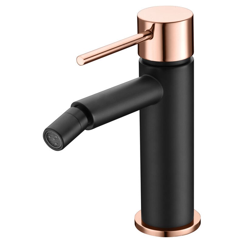 foto del prodotto mice collection mice rubinetto per bidet monocomando rubinetti da bagno per wc rubinetto per l igiene intima colore nero opaco e oro rosa