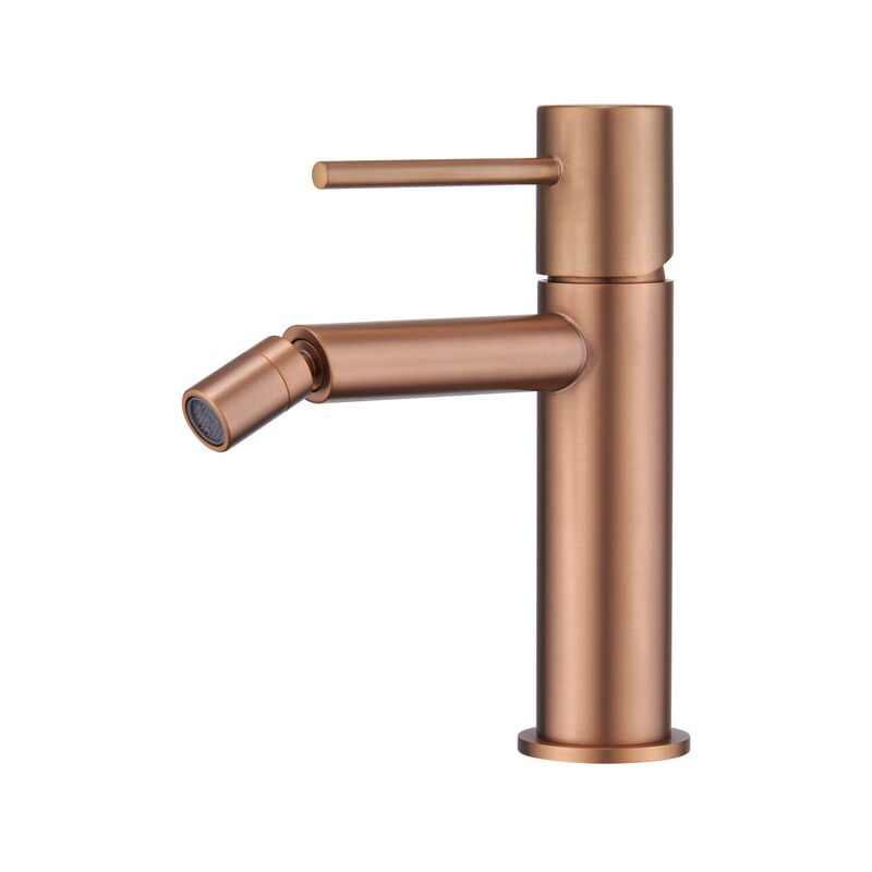 foto del prodotto mice collection mice rubinetto per bidet rubinetto monocomando per wc con acqua calda fredda rubinetto igienico in oro rosa spazzolato