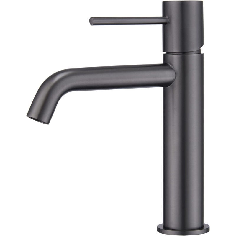 foto del prodotto mice collection rubinetto lavabo monocomando in ottone con acqua calda fredda a 2 vie rubinetto da bagno per lavabo colore back gun metal