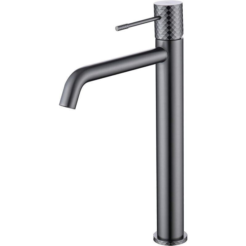 foto del prodotto mice collection rubinetto monocomando bocca alta per lavabo in ottone con tecnologia di apertura a freddo rubinetti di alto design colore black