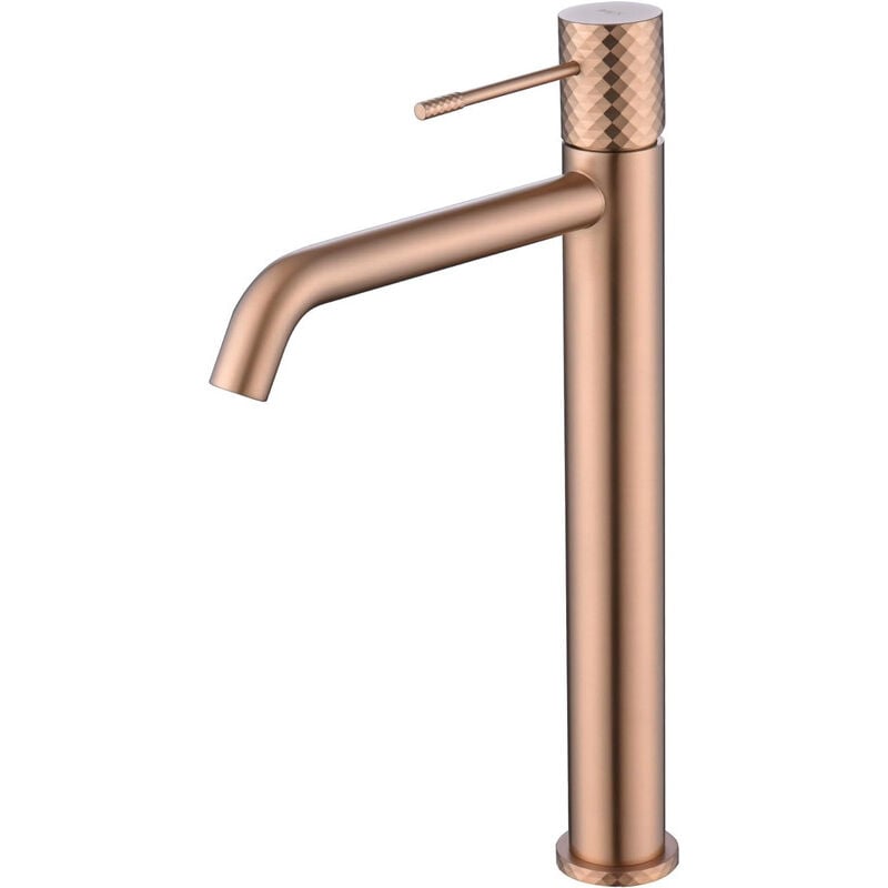 foto del prodotto mice collection rubinetto monocomando bocca alta per lavabo in ottone con tecnologia di apertura a freddo rubinetti di alto design colore oro