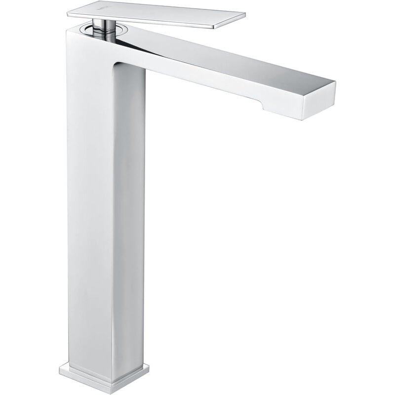 foto del prodotto mice collection rubinetto monocomando con bocca alta per lavabo rubinetto bagno da appoggio adatto per acqua calda e fredda colore cromo