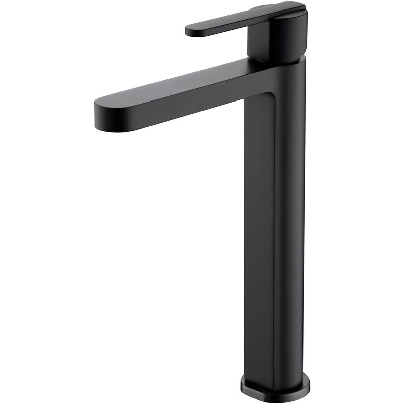 foto del prodotto mice collection rubinetto monocomando per lavabo con bocca alta rubinetto da bagno per lavelli con bocca alta per acqua calda fredda nero opaco
