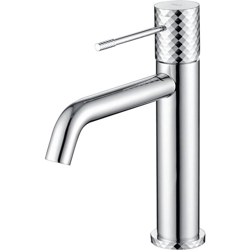 foto del prodotto mice collection rubinetto monocomando per lavabo con tecnologia cold open per risparmiare energia nei rubinetti da bagno in ottone colore cromo
