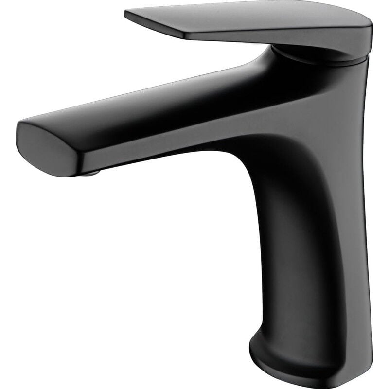 foto del prodotto mice collection rubinetto monocomando per lavabo in ottone rubinetto da bagno per lavello per acqua calda fredda nero opaco