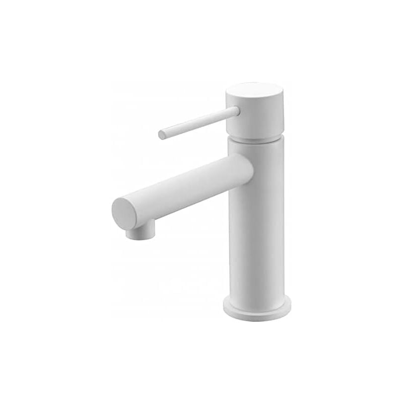 foto del prodotto mice collection rubinetto monocomando per lavabo rubinetto per lavabo con maniglia fine serie milos stick colore bianco opaco