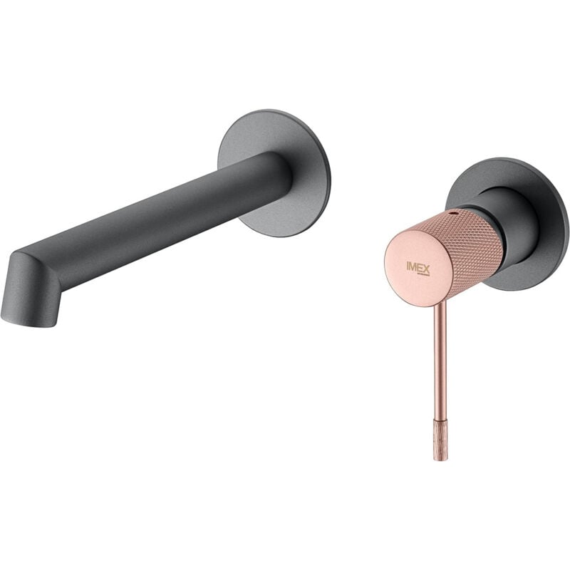 foto del prodotto mice collection rubinetto per lavabo da incasso rubinetto da bagno monocomando con sistema di montaggio a parete, rubinetto da incasso colore